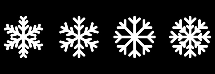 snowflake icon set vector sign symbol