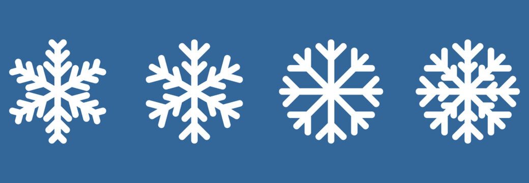snowflake icon set vector sign symbol
