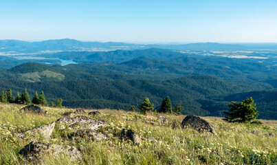 beautiful scenic nature views at spokane mountain in washington state