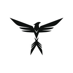 phoenix unique logo design vector template	