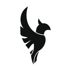 phoenix unique logo design vector template	