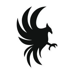 phoenix unique logo design vector template	