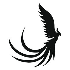 phoenix unique logo design vector template	