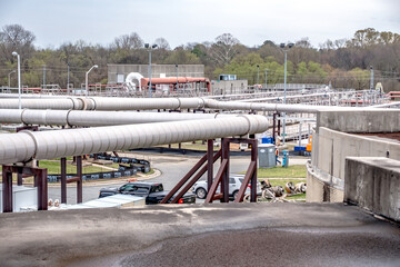 typical day at a large wastewater treatment plan facility