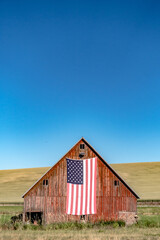 Magical wheat farm fields in palouse washington