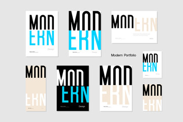 Modern. Word that is easy to read even if the font is customized. Minimal style cover with 
