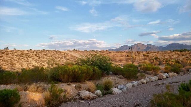 Summerlin trails in the western suburbs of Las Vegas at sunrise