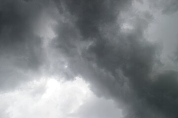 Dark clouds in the sky before a thunderstorm