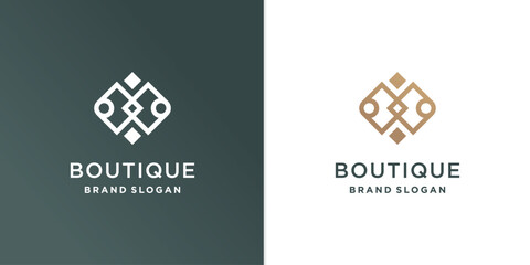 Fototapeta premium Boutique logo template with beauty line concept Premium Vector part 4