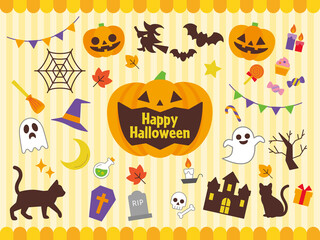 ハロウィンアイコンセット　 Halloween Icons Vector Art