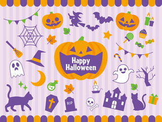 ハロウィンアイコンセット　 Halloween Icons Vector Art