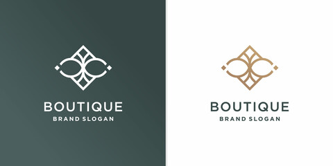 Boutique logo template with beauty line concept Premium Vector part 1