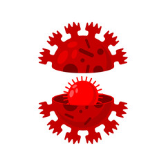 Coronavirus mutation. evolution of COVID-19. new kind of virus