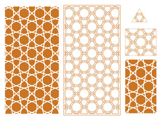 pattern with elements  shapes Triangles 0016A Decorative Screen Laser Cutting Paper Cutting Grill board CNC Digital Cutting Template

