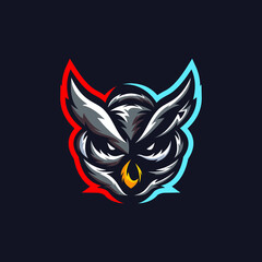Owl Head logo, owl logo, owl esport