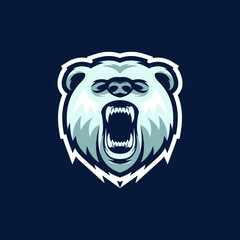 Bear logo, head bear logo, bear esport logo