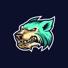 wolf head angry logo