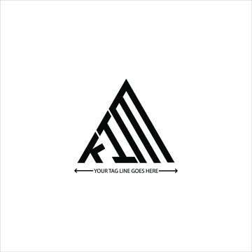 KIM letter logo creative design. KIM unique design