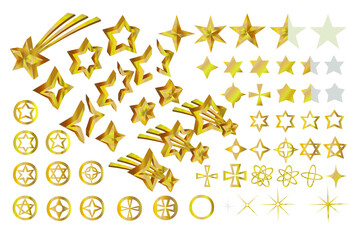 金色の星セットsvg