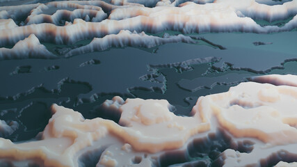 3d render abstract wallpaper with futuristic surface.