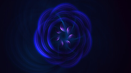 3D rendering abstract multicolor fractal light background