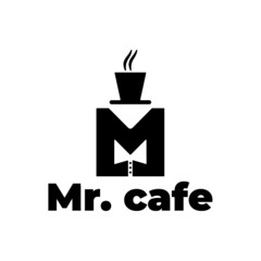 black and white logo cafe 