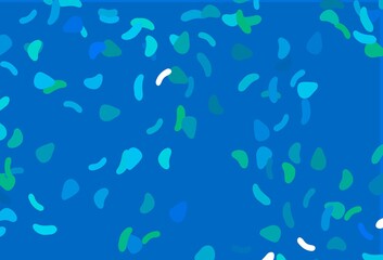 Light Blue, Green vector template with memphis shapes.