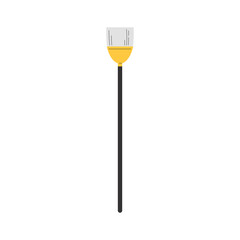 Dust broom. Classic besom to clean the floor. Housework equipment to clean home. Vector illustration in flat style. 