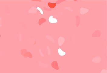 Light Red vector backdrop with abstract shapes.