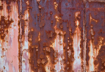 Closeup of old rusty metal texture and surface background, rusty metal background for design.