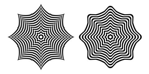 Abstract circle design elements set.