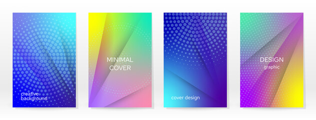 Minimal Poster. Pastel Soft. Rainbow Gradient Set.