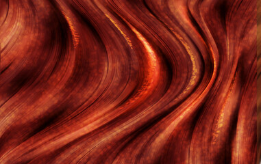 Red abstract background with smooth shapes in it