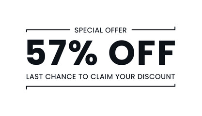 Sale special offer 57% off, last chance to claim your discount