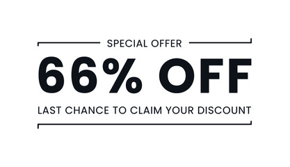 Sale special offer 66% off, last chance to claim your discount