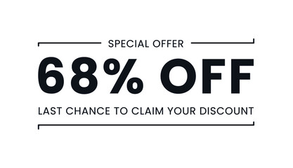 Sale special offer 68% off, last chance to claim your discount