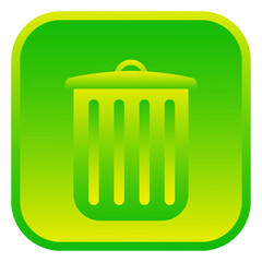 Trash bin. Garbage can. Isolated web icon.