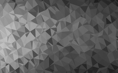 Dark Silver, Gray vector polygon abstract layout.
