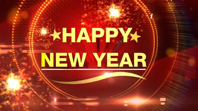happy new year 3D rendering background is perfect for any type of news or information presentation. The background features a stylish and clean layout 