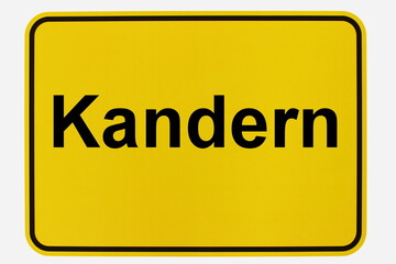 Illustration eines Stadteingangsschildes der Stadt Kandern
