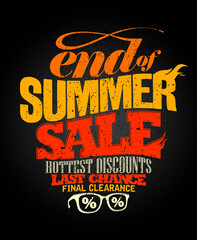 End of summer sale design.