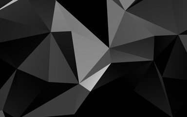 Dark Silver, Gray vector abstract mosaic background.
