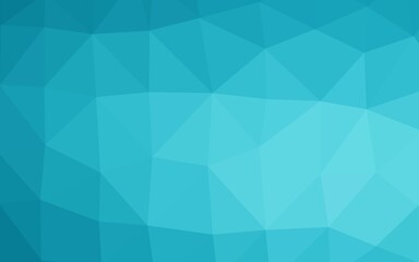 Light BLUE vector shining triangular template.