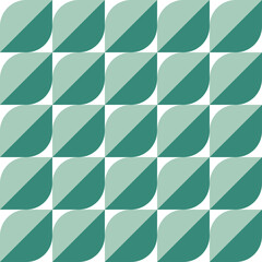 Pattern green leaves geometry for concept design. Spring tree illustration. Elegant white background. Vector graphic cover.