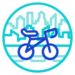 Bicycle ,City Tourism outline icon.