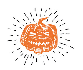 Halloween pumpkin set. Hand drawn style. Vector illustrations.	