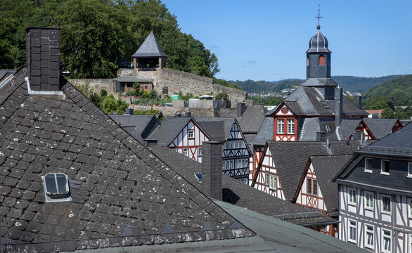 Half timbered houses at Dillenburg Germany.