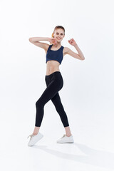 Fototapeta na wymiar woman in sportswear workout energy lifestyle gym