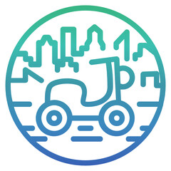 Motorbike ,City Tourism gradient icon.