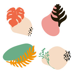 Floral frame vector with copy space for text and letters. Design for ads and social media banner. floral frame with copy space for text or letters - abstract background for social media posts 